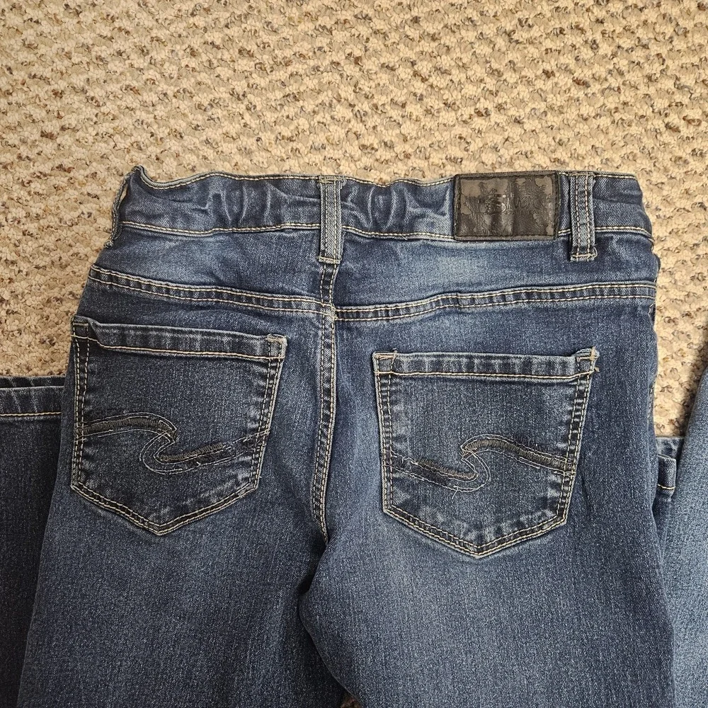 Lot of 2 - Silver Jeans‎ Zane Garret Girls Size 10 Denim Cowboy Bootcut Jeans